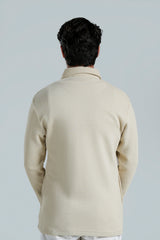 WAFFLE GRID ZIP-UP