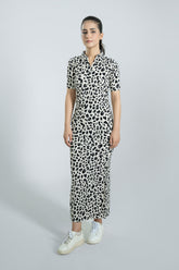 Leopard Crinkle Knit Shirt