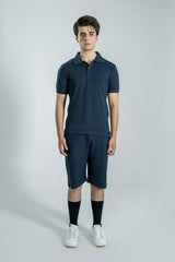 Herringbone Textured Polo & Short