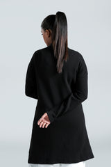 Waffle Grid Embroidered Cardigan