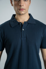 Herringbone Textured Polo