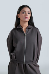 Sculpted Zip-Up