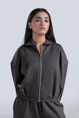 Sculpted Zip-Up