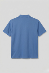 Men’s Blue V-Neck Collar Polo