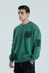 Patched Washed Swearshirt