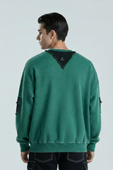 Patched Washed Swearshirt