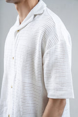 Cotton Cellular Fabric Shirt