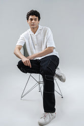 Cotton Cellular Fabric Shirt