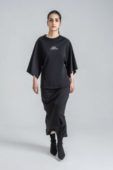 Wide Sleeve T-Shirt & Skirt