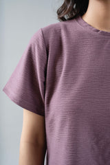 Textured Cropped Fit T-Shirt