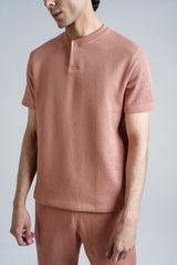 Premium Jacquard Henley T-Shirt
