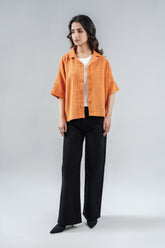 Cotton Cellular Fabric Shirt