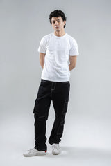 Crew Neck Jacquard T-Shirt