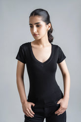 Body Fitted V-Neck
