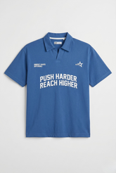 Slogan Print Polo