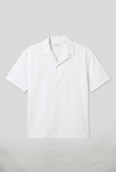 White Camp Collar Shirt