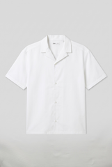 White Camp Collar Shirt