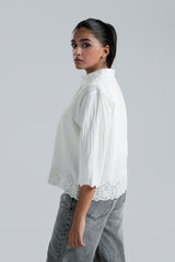 Schiffli Embroidered Shirt