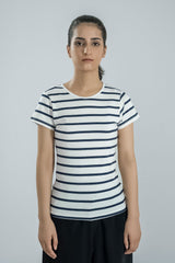 Women Fitted Striper T-Shirt