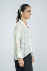 Women Striped Viscose Line T-Shirt