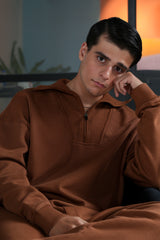 Rib Mode Half Zipper