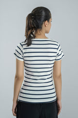 Women Fitted Striper T-Shirt