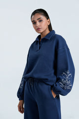 Embroidered  Washed Top