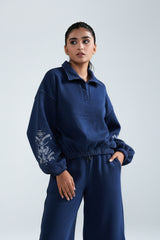 Embroidered  Washed Top