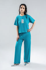 Slub Textured Graphic Co-ord Set