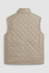 Beige Quilted Gilet Jacket